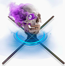 3D LED Hologram Fan Graphic Sign Display, Black, LED Illumination GIWOX