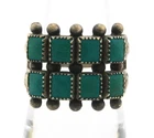 Navajo Ring Sterling Silver Natural Turquoise Vintage Native Artist Size 7.0