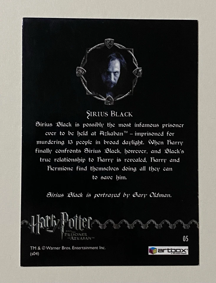 Harry Potter Prisoner of Azkaban Autograph Gary Oldman Sirius Black signed card - Image 2 of 2