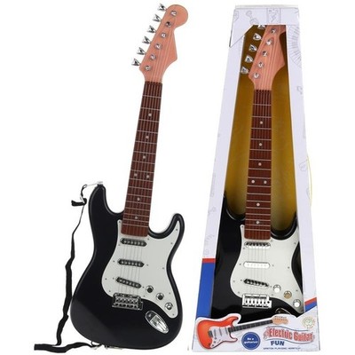 Interaktive E-Gitarre für Kinder mit Rock-Hintergrundmelodien - Schwarz