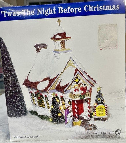 Department 56 Twas The Night Before Christmas "Christmas Eve Church" Vintage - Bild 12 von 12