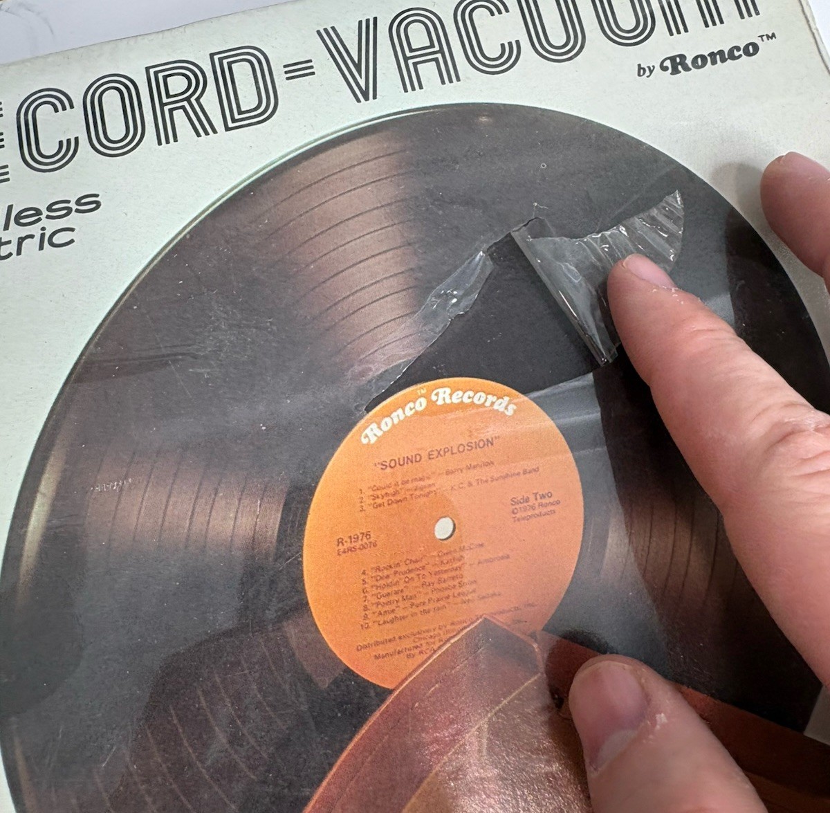 1976年物ヴィンテージ Record Vacuum レコードクリーナー Vintage RONCO Record Vacuum LP Vinyl Cleaner 1976 NEW SEALED Rare