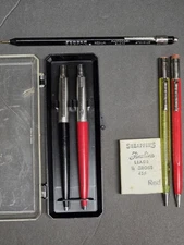 Lot of 5 Vintage Pens/Pencils Parker Arrow, Ferber, Scripto, Sheaffer's Lead 