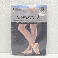 Danskin Womens Footless Tights Size A/B Light Toast Style 711