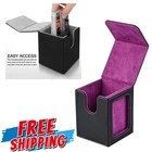 Leather Card Deck Box Magnetic Commander Trading Card Storage Box For TCG MTG UK