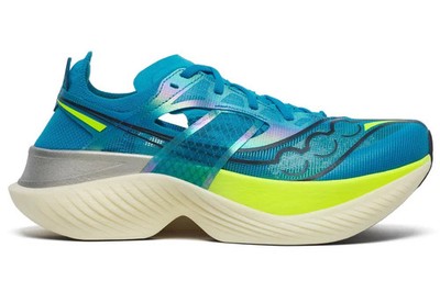 Size Men's 11.5 - Saucony Endorphin Elite White and Blue
