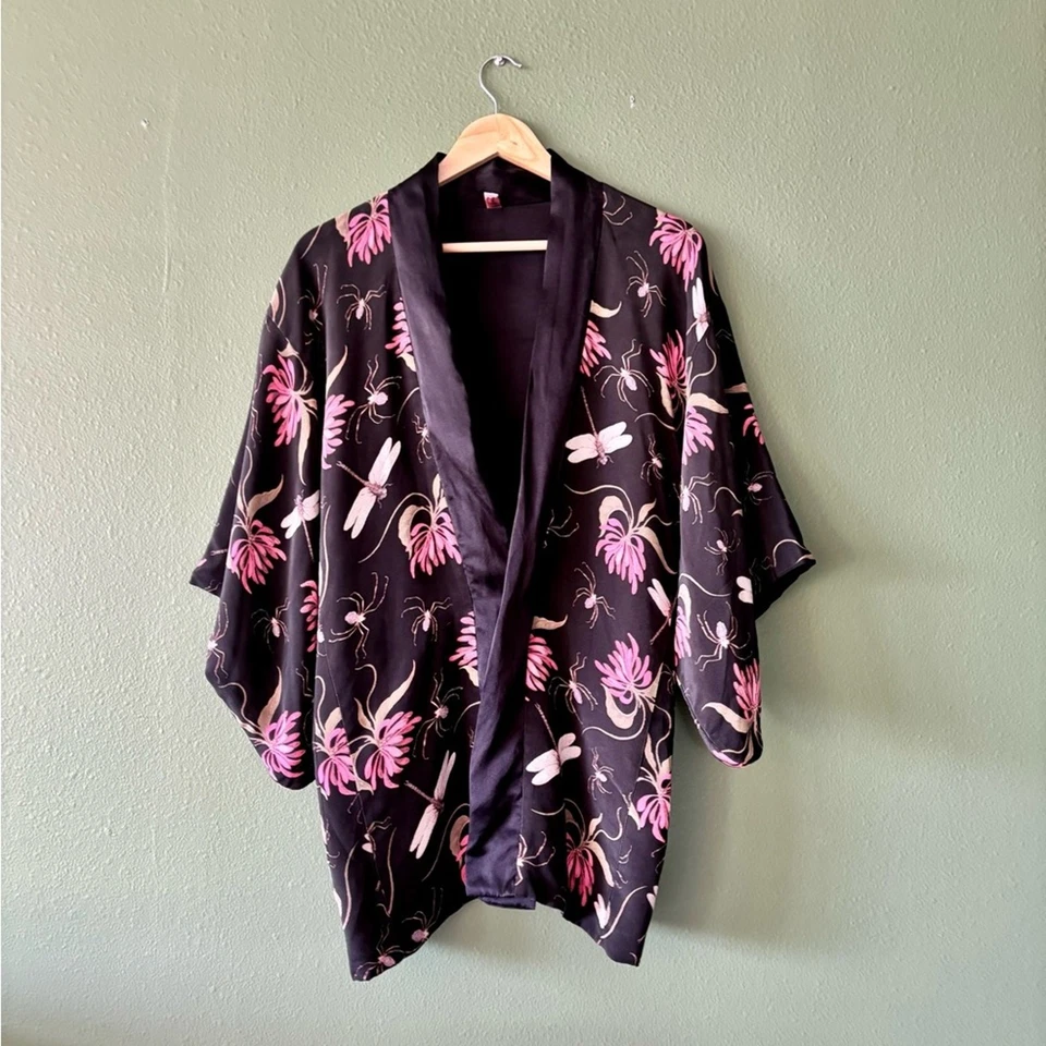 Agent Provocateur Damsella Silk Robe Kimono Spider - Image 2 of 4
