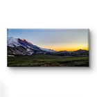 Gallery Wrapped Canvas Featuring Mt. Rainier in Sunset Authentic Photography