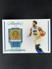 2020-21 Flawless Joel Embiid Game Worn Championship Tag Patch /2 