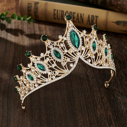 Aleación Corona Nupcial Cristal Princesa Real Corona Moda Boda Tiara Novia - Imagen 6 de 22