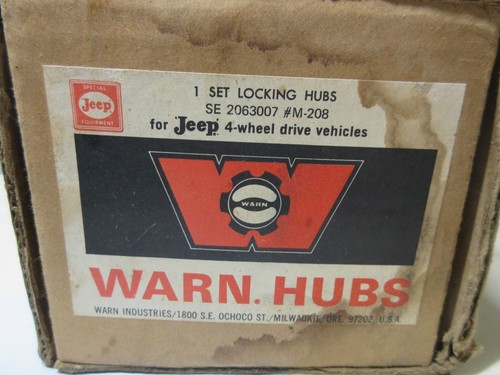NOS Warn M208 New 6094 Locking Hubs Jeep J4800 Pickup Camper Special 10 Spline - Foto 12 di 12