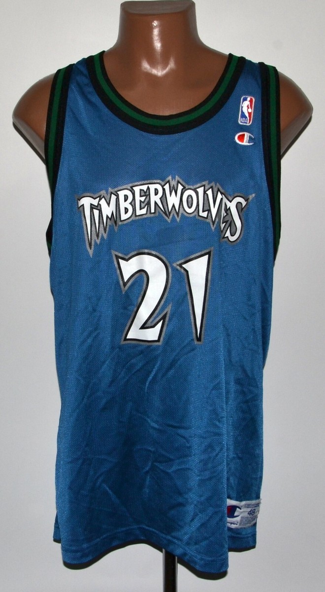 NBA MINNESOTA TIMBERWOLVES BASKETBALL SHIRT CHAMPION 21 GARNETT