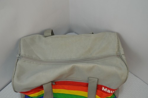 Bolso de Mano De Colección Años 80 Maui Hawaii Arco Iris LGBT Orgullo Llevar Viaje Lona Gimnasio - Imagen 3 de 11
