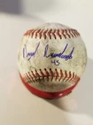 Autographed Baseball game used Angel Arredondo Texas Rangers