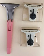 Vintage,VERY Rare, PINK SCHICK LADY EVERSHARP BAND RAZOR w/2 cartridge bands