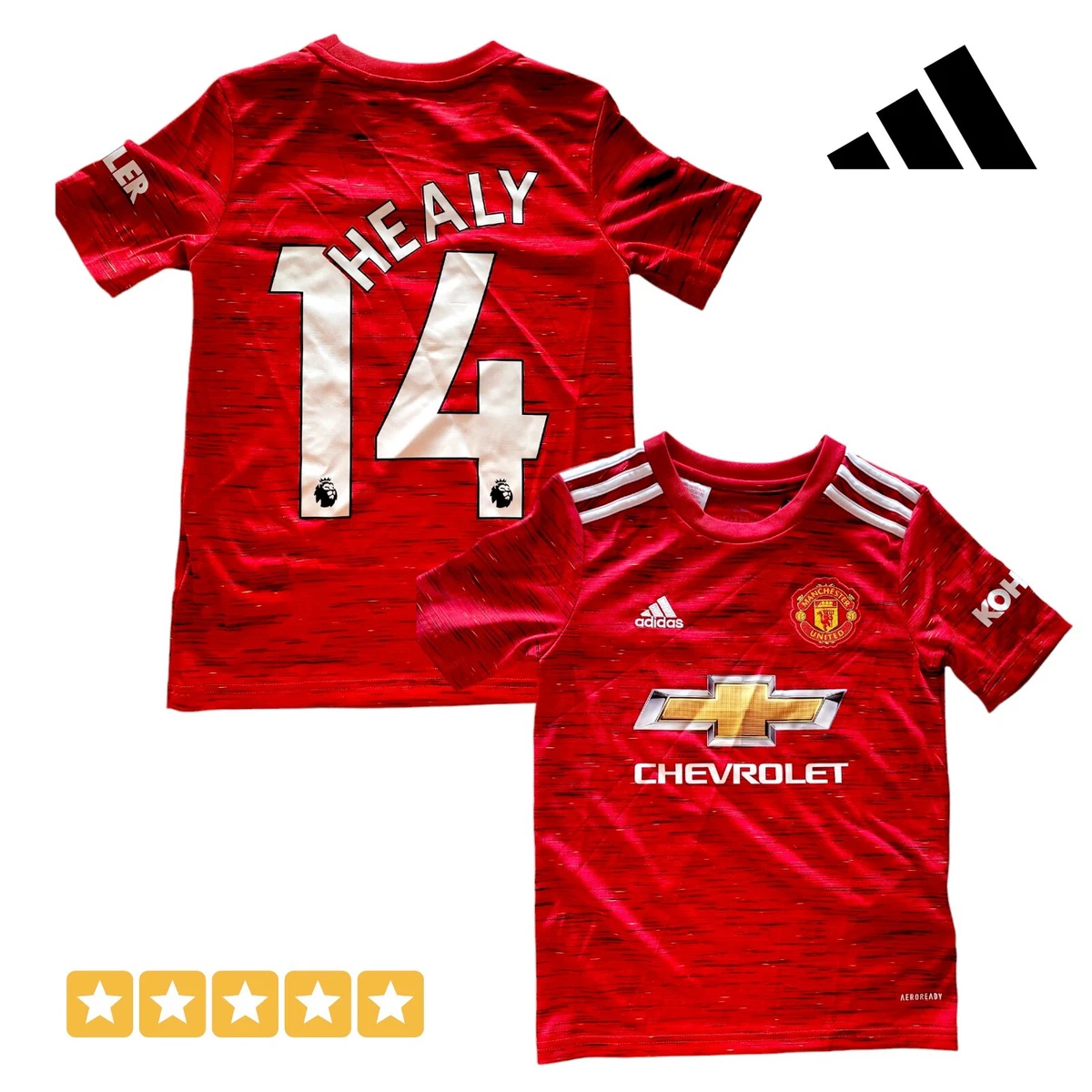 Adidas Manchester United 2020/21 Home Jersey - Custom Healy #14