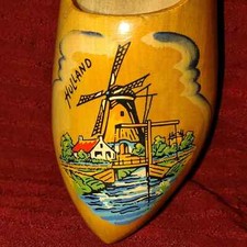 Vintage wooden clog from Holland all handmade.