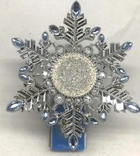 GLITTERY GEMSTONE SNOWFLAKE NIGHTLIGHT BATH & BODY WORKS WALLFLOWER PLUGINS