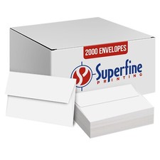 A6 Envelopes, 4 3/4 x 6 1/2, 24lb 90gsm , White, Gummed Square Flap, 2000 Qty