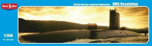 Mikro Mir 350-026 - 1/350 British Resolution-class submarine, scale model kit - 第 1/12 張圖片