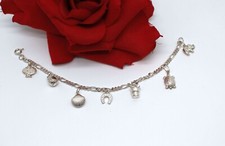 Sterling Silver Animal Charm Bracelet 9.59g CAT RESCUE