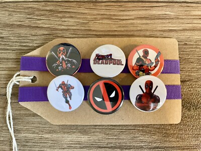 Deadpool - Button Pin Badge Set - Marvel Film, Comic Book, Superhero Wade Wilson