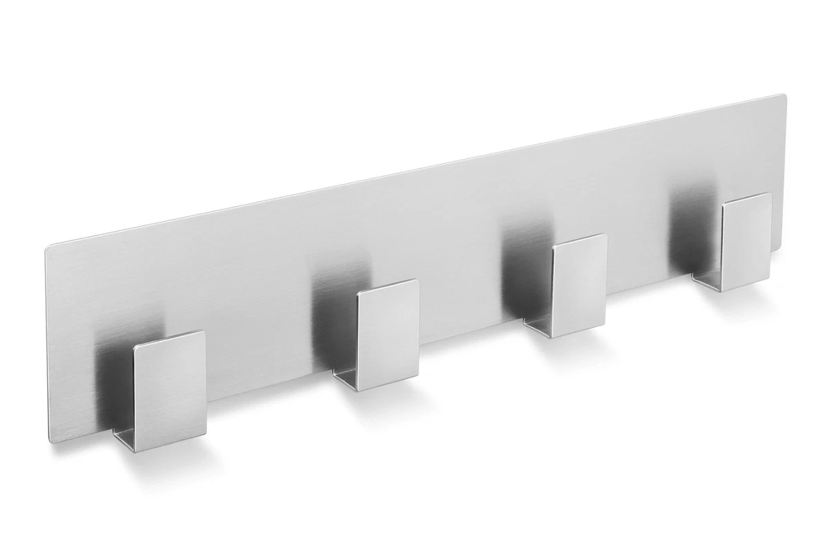 Zack Appeso Brushed Stainless Steel Self Adhesive Towel Hook Rail