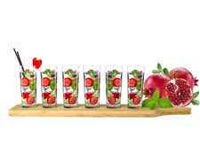 6 Bicchiere da Shottino Con Legno Verkostungsset Tequilagläser Vetri Vodka