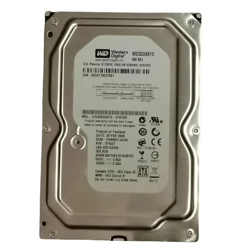 Western Digital RE3 320GB WD3202ABYS 7200RPM SATA 3.5" HDD Hard Disk Drive