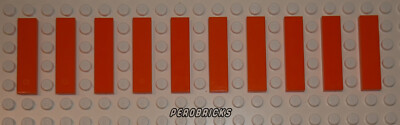 Lego 10 x Fliese/Fliesen 1x4 orange #2431 (Beispielfoto)