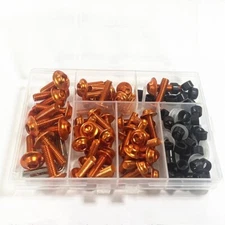 158PCS Universal Fairing Bolt Kit Body Screws Motorcycle Screw Nut Kits Touring