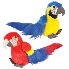NEW MACAW PARROT BIRD 8 INCH STUFFED ANIMAL DEN PLUSH TOY