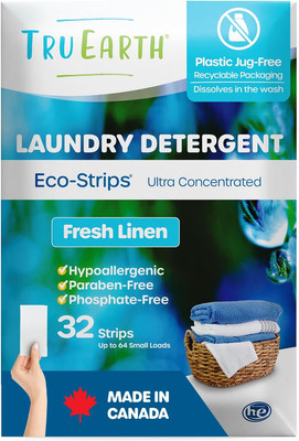 Tru Earth Compact Dry Laundry Detergent Sheets 64 Loads EcoFriendly Travel-Ready