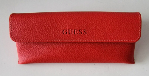 Guess Hard Case Reading Eyeglass Sunglass Glasses Authentic Red Snap EUC