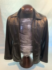 Womens Wilson Leather Jacket Zip Out Size Medium Black Thinsulate Liner