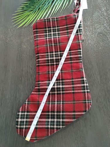 18" Mountain Black Bear & Moose Christmas Stocking Set, Red Plaid Country Lot - Picture 9 of 13