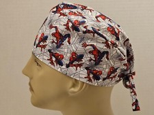 Scrub Hat/Skull Cap Mens - Spiderman