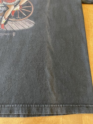 Y2K 2008 Betty Boop Country Star Cowgirl T-Shirt Size XL Black America Flag - Picture 10 of 15