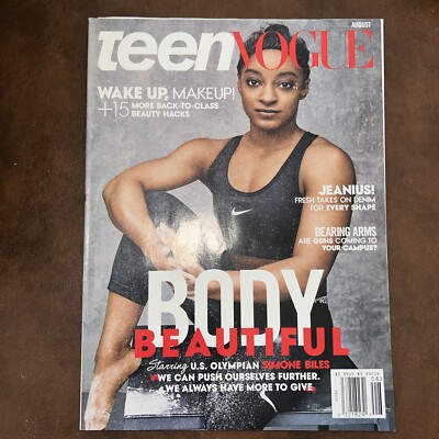 Teen Vogue Aug 2016 Simone Biles Gymnastics Body Beautiful Makeup