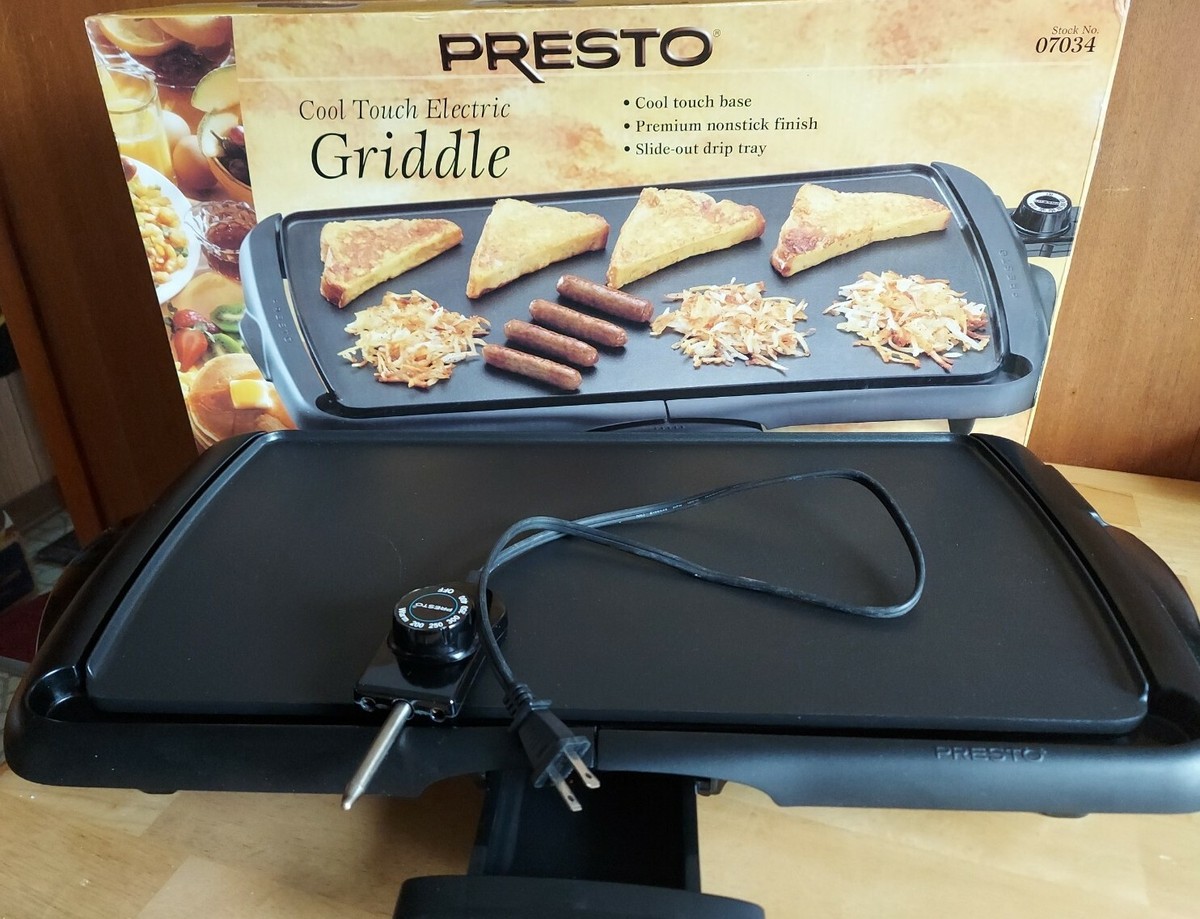 Presto Cool Touch Electric Griddle #07034 Used and Tested