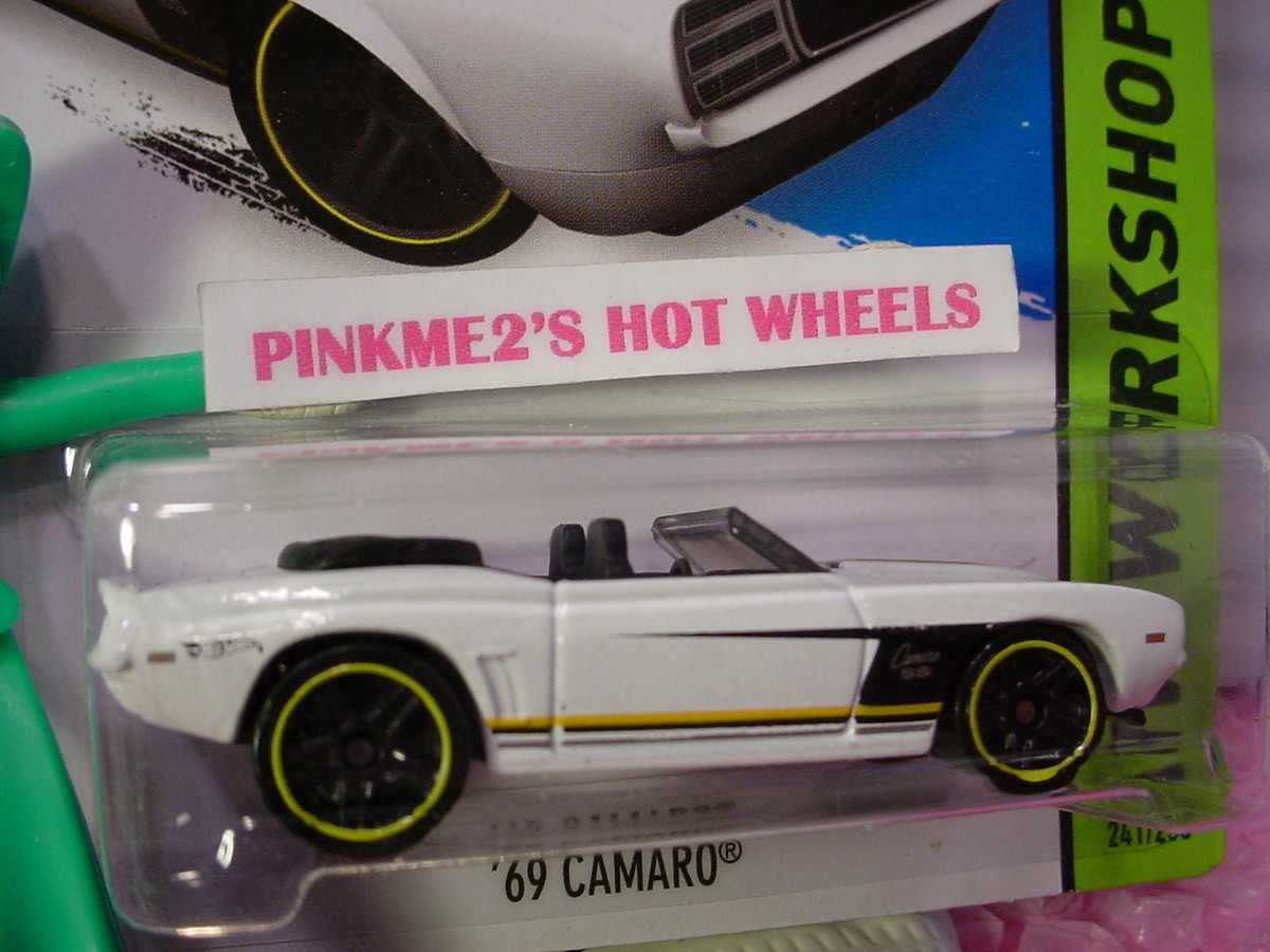 2015 Hot Wheels '69 Chevy CAMARO SS Convertible #241☆White☆Then