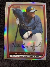 2008 Bowman Chrome Refractor Carl Crawford Tampa Bay Rays 20