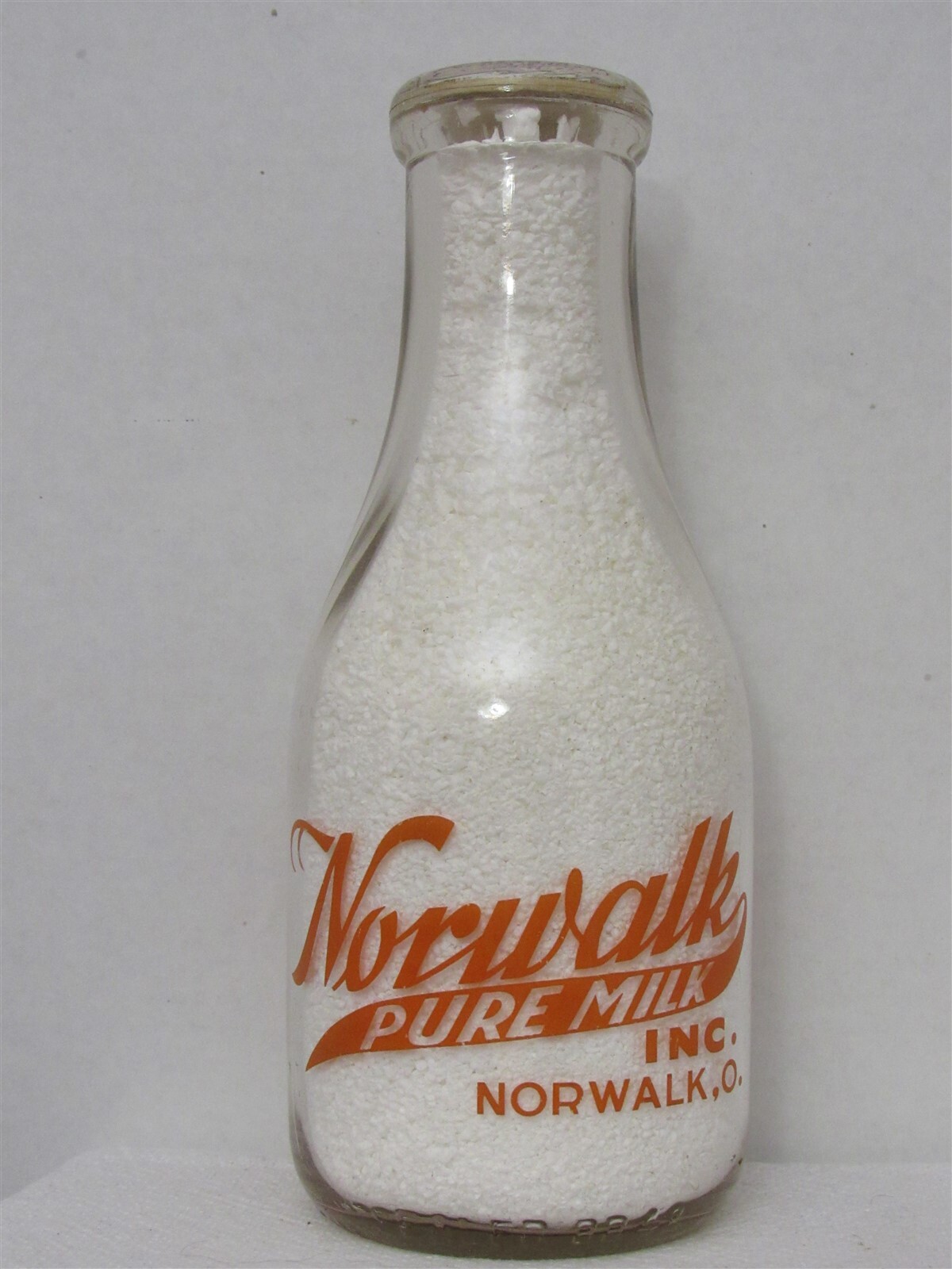 TRPQ Milk Bottle Norwalk Pure Milk Inc Dairy Norwalk OH HURON COUNTY