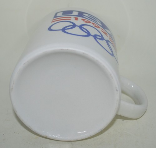 1992 USA Olympic Logo Coffee Mug Cup Ceramic Collectors Item White Vintage - Picture 6 of 6
