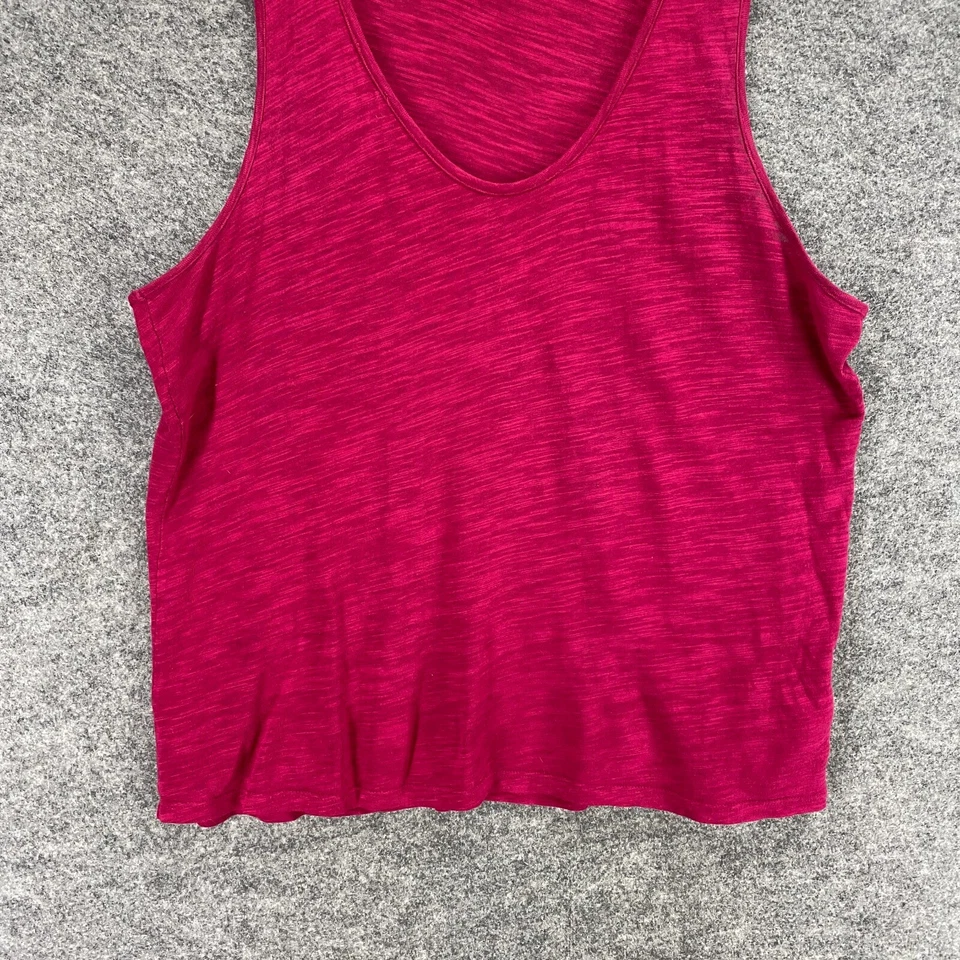 Camiseta feminina Gap S pequena rosa sem mangas algodão roupa ativa - Imagem 4 de 4