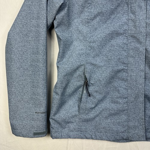 Eddie Bauer WeatherEdge Jacket Womens M Blue Hooded Full Zip Waterproof Vented - Picture 4 of 10
