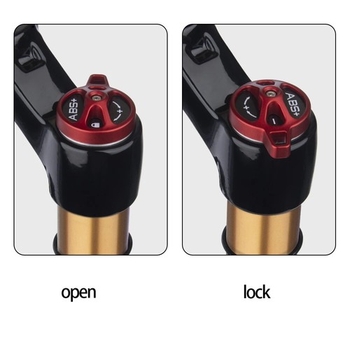 XC Mountain Bike Suspension Air Fork 24in Remote Lockout Manual Control Straight - Picture 3 of 24