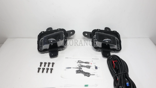 For 2022 2023 2024 GMC Sierra 1500 Set LED Fog Light Lamps W/Chrome Covers Wire - Video 1 of 1