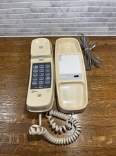 Vintage Beige Tan Touch-Tone Phone AT T 210 Telephone