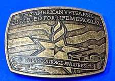 Their Courage Endures American Veterans Disabled For Life Memorial Belt Buckle
